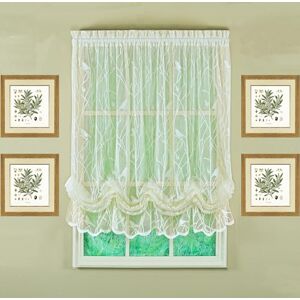Today's Curtain , Songbird Semi-Sheer Lace Balloon Shade, Ivory, 57" W x 63" L Today's Curtain , Songbird Semi-Sheer Lace Balloon Shade, Ivory, 57" W x 63" L