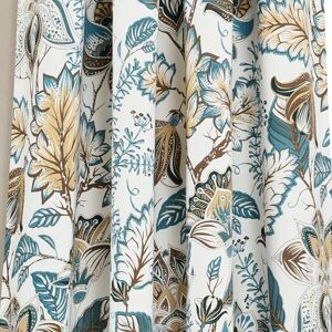 Lush Decor Cynthia Jacobean Room Darkening Window Curtain Panel Pair, Turquoise & Neutral, 84" L x 52" W Lush Decor Cynthia Jacobean Room Darkening Window Curtain Panel Pair, Turquoise & Neutral, 84" L x 52" W