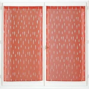 Atout Ciel Pair of Printed Curtains with Rod Pocket Finish Ready to Hang 2 x 60 x 90 cm, Terracotta Atout Ciel Pair of Printed Curtains with Rod Pocket Finish Ready to Hang 2 x 60 x 90 cm, Terracotta