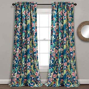 Lush Decor , Navy Curtains Dolores Darkening Window Panel Set for Living, Dining Room, Bedroom (Pair), 95" x 52", 95 in x 52 Lush Decor , Navy Curtains Dolores Darkening Window Panel Set for Living, Dining Room, Bedroom (Pair), 95" x 52", 95 in x 52