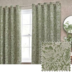 Wylder Nature Bali Botanical Jacquard Eyelet Curtains Wylder Nature Bali Botanical Jacquard Eyelet Curtains