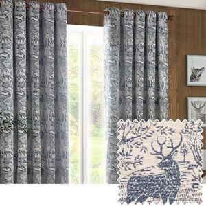 furn. Winter Woods Chenille Room Darkening Eyelet Curtains – Woodland Animals Pattern (Midnight Width x Drop: 117 x 183cm / 46 x 72, 2 Panels) furn. Winter Woods Chenille Room Darkening Eyelet Curtains – Woodland Animals Pattern (Midnight Width x Drop: 117 x 183cm / 46 x 72, 2 Panels)