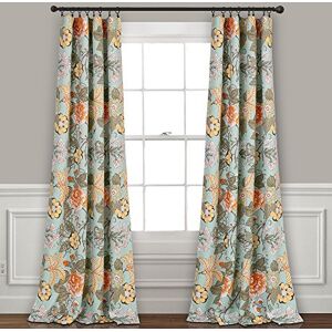 Lush Decor Blue and Green Sydney Curtains Floral Garden Room Darkening Window Panel Set for Living, Dining, Bedroom (Pair), 108” Long x 52” Wide, L, Blue & Green Lush Decor Blue and Green Sydney Curtains Floral Garden Room Darkening Window Panel Set for Living, Dining, Bedroom (Pair), 108” Long x 52” Wide, L, Blue & Green