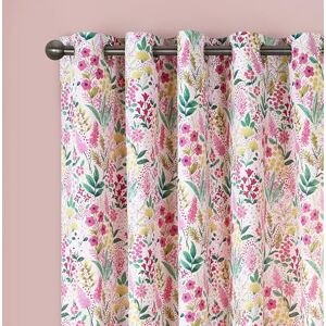 Catherine Lansfield Tilly Floral Fully Reversible 66x90 Inch Eyelet Curtains Two Panels Pink Catherine Lansfield Tilly Floral Fully Reversible 66x90 Inch Eyelet Curtains Two Panels Pink