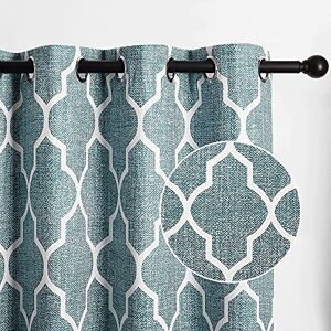StangH Teal Blackout Curtains for Living Room 84 inch Length Heat Resistant Thermal Insulated Window Drapes for Kids Room, Modern Moroccan Decoration for Sliding Door, W52 x L84, 2 Panels StangH Teal Blackout Curtains for Living Room 84 inch Length Heat Resistant Thermal Insulated Window Drapes for Kids Room, Modern Moroccan Decoration for Sliding Door, W52 x L84, 2 Panels
