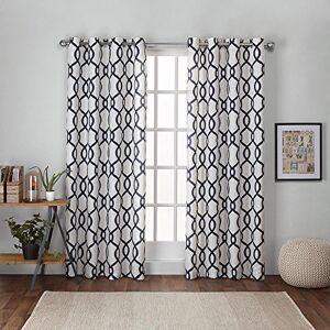 Exclusive Home Curtains Kochi Grommet Top Panel Pair, Indigo, 54x84, 2 Piece Exclusive Home Curtains Kochi Grommet Top Panel Pair, Indigo, 54x84, 2 Piece