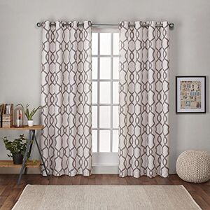 Exclusive Home Curtains Kochi Grommet Top Panel Pair, Natural, 54x96, 2 Piece Exclusive Home Curtains Kochi Grommet Top Panel Pair, Natural, 54x96, 2 Piece