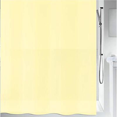 Spirella Bio Collection, Textile Shower Curtain, 180 x 200, 100% Polyester, Yellow, PEVA Spirella Bio Collection, Textile Shower Curtain, 180 x 200, 100% Polyester, Yellow, PEVA