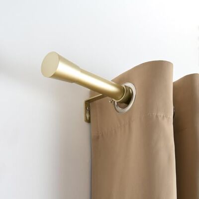 OHS Curtain Pole for Eyelet Curtains 120 to 220cm, Extendable Brass Curtain Pole 28mm Curtain Rod with Trumpet Finials Adjustable Metal Curtain Poles Brackets Included OHS Curtain Pole for Eyelet Curtains 120 to 220cm, Extendable Brass Curtain Pole 28mm Curtain Rod with Trumpet Finials Adjustable Metal Curtain Poles Brackets Included