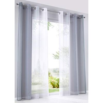 Modena Gray Vertical Gradient Sheer Curtains - Window Curtains Modena Gray Vertical Gradient Sheer Curtains - Window Curtains