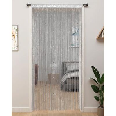 YIIBAII Beaded Curtain Beaded Curtains for Doorways Crystals Suitable for Interior Hanging Decoration and Partitions Closet Curtains (Silver, 39"x79") YIIBAII Beaded Curtain Beaded Curtains for Doorways Crystals Suitable for Interior Hanging Decoration and Partitions Closet Curtains (Silver, 39"x79")
