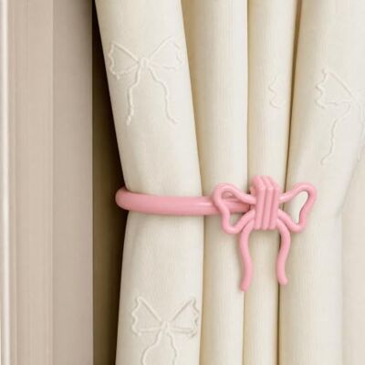 OHS Bow Curtain Rod Tie Backs Curtain Holdbacks Metal, Pink 2 Pack Holds Curtains Neatly Open Lets in Maximum Daylight Easy Screw Fixing to Wall Soft Draped Curve Finish Neat Considered Finish OHS Bow Curtain Rod Tie Backs Curtain Holdbacks Metal, Pink 2 Pack Holds Curtains Neatly Open Lets in Maximum Daylight Easy Screw Fixing to Wall Soft Draped Curve Finish Neat Considered Finish