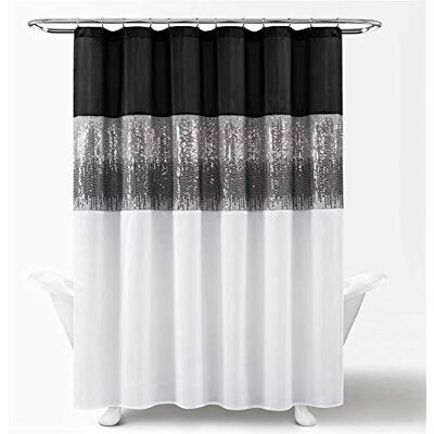 Lush Decor Night Sky Black/White Shower Curtain - Shower Curtain Lush Decor Night Sky Black/White Shower Curtain - Shower Curtain
