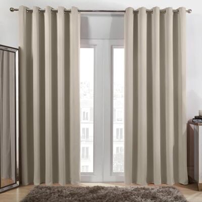 Dreamscene Eyelet Blackout Curtains Natural, Decorative Blackout Curtains for Bedroom Living Room Soft Modern Thermal Lined Curtain, 66x72” Dreamscene Eyelet Blackout Curtains Natural, Decorative Blackout Curtains for Bedroom Living Room Soft Modern Thermal Lined Curtain, 66x72”
