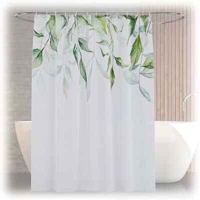 Relaxdays Waterproof Shower Curtain - Decorative Plant - 180x200 cm Relaxdays Waterproof Shower Curtain - Decorative Plant - 180x200 cm
