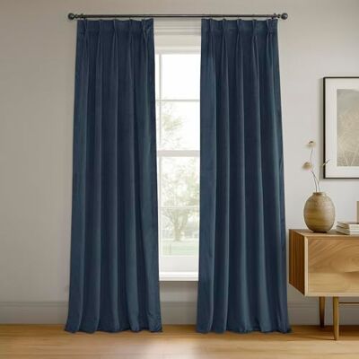 HPD Midnight Blue Blackout Curtain - 25" x 84" - Drapes HPD Midnight Blue Blackout Curtain - 25" x 84" - Drapes