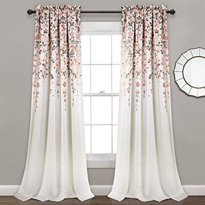 Lush Decor Double Curtains - Weeping Flowers - 16T004096 - Bedroom & Living Room Decor Lush Decor Double Curtains - Weeping Flowers - 16T004096 - Bedroom & Living Room Decor