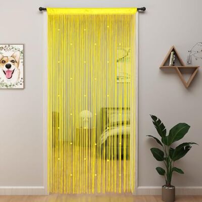 YIIBAII Beaded Curtain Beaded Curtains for Doorways Crystals Suitable for Interior Hanging Decoration and Partitions Closet Curtains (Yellow, 39"x110") YIIBAII Beaded Curtain Beaded Curtains for Doorways Crystals Suitable for Interior Hanging Decoration and Partitions Closet Curtains (Yellow, 39"x110")