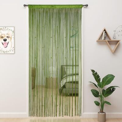YIIBAII Beaded Curtain Beaded Curtains for Doorways Crystals Suitable for Interior Hanging Decoration and Partitions Closet Curtains (Green, 39"x110") YIIBAII Beaded Curtain Beaded Curtains for Doorways Crystals Suitable for Interior Hanging Decoration and Partitions Closet Curtains (Green, 39"x110")