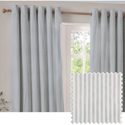 Yard Hebden Eyelet Curtain Pair (Blue, 117 x 137 cm) Yard Hebden Eyelet Curtain Pair (Blue, 117 x 137 cm)