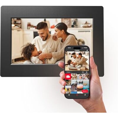 AgfaPhoto Realiview APF700WIFI Digital Photo Frame with Wi-Fi Connection Frameo App, 7-inch HD Touchscreen, 32GB Memory, Weather and Clock Functions Black AgfaPhoto Realiview APF700WIFI Digital Photo Frame with Wi-Fi Connection Frameo App, 7-inch HD Touchscreen, 32GB Memory, Weather and Clock Functions Black