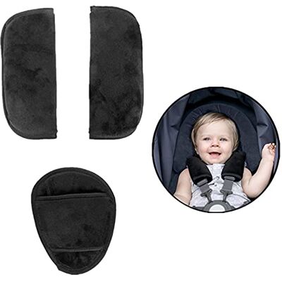 iNszkoos Baby Shoulder Strap Crotch Harness Pad Set for All Car Seats, Pushchair, Stroller, High Chair, Universal Soft Comfort Seat Belt Covers Cushion Suit for Toddlers Infant and Children (3pc Pads) iNszkoos Baby Shoulder Strap Crotch Harness Pad Set for All Car Seats, Pushchair, Stroller, High Chair, Universal Soft Comfort Seat Belt Covers Cushion Suit for Toddlers Infant and Children (3pc Pads)