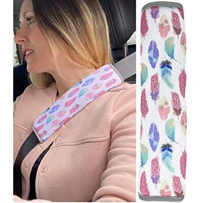 HECKBO 1x Feather Car Seat Belt Protector for Adults Women Seat Belt Shoulder Pad Shoulder Cushion HECKBO 1x Feather Car Seat Belt Protector for Adults Women Seat Belt Shoulder Pad Shoulder Cushion