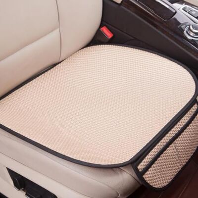 QingxingFa Non-Slip Car Seat Pad for Summer Breathable and Refreshing,Car Seat Cover for Summer Heat,Upgraded Ice Silk Non-Slip Car Seat Pad for Summer (Beige,Front seat 2pcs) QingxingFa Non-Slip Car Seat Pad for Summer Breathable and Refreshing,Car Seat Cover for Summer Heat,Upgraded Ice Silk Non-Slip Car Seat Pad for Summer (Beige,Front seat 2pcs)