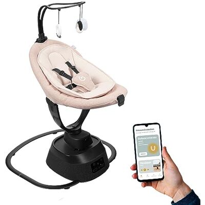 Babymoov Swoon Evolution Bluetooth Connected Smart Baby Swing / Rocker Connected with mobile app Music streaming, voice recording and personalised lullabies 8 different movements, 360° seat Babymoov Swoon Evolution Bluetooth Connected Smart Baby Swing / Rocker Connected with mobile app Music streaming, voice recording and personalised lullabies 8 different movements, 360° seat