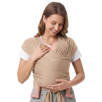 momcozy Baby Wrap Carrier for 3.6-15kg, Adjustable Sling for Newborn, Curry For 0-12M Infants, Easy To Wear, Secure Snug Fit, Comfy Hands-Free Bonding, Breathable Stretchy Fabric, Ergonomic Support momcozy Baby Wrap Carrier for 3.6-15kg, Adjustable Sling for Newborn, Curry For 0-12M Infants, Easy To Wear, Secure Snug Fit, Comfy Hands-Free Bonding, Breathable Stretchy Fabric, Ergonomic Support
