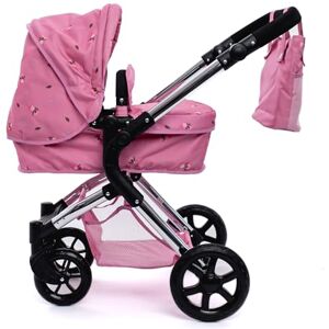 Roma Darcie Dolls Pram -Pink 2in1 with Carrycot and Dolls Pushchair Seat Unit, Adjustable Handle Height, Includes Changing Bag, Shopping Basket, Foldable, Pretty Flower Design, Suitable from 3-9 Years Roma Darcie Dolls Pram -Pink 2in1 with Carrycot and Dolls Pushchair Seat Unit, Adjustable Handle Height, Includes Changing Bag, Shopping Basket, Foldable, Pretty Flower Design, Suitable from 3-9 Years