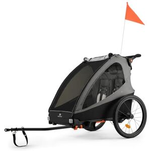 Kinderkraft NAVA Walk 2 in 1 Bike Trailer Stroller for 2 Children, Inflatable Wheels, Adjustable Suspension, 9-Position Handlebar, Stop Brake, UV Cover, Grey Kinderkraft NAVA Walk 2 in 1 Bike Trailer Stroller for 2 Children, Inflatable Wheels, Adjustable Suspension, 9-Position Handlebar, Stop Brake, UV Cover, Grey