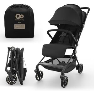 Kinderkraft NEBO Cabin Stroller Ultralight, one-Hand fold, self-Standing When Folded, Cabin-Size 51×43×21 cm, Shoulder Strap + Travel Bag, Lie-Flat Recline, 5-Point Safety Harness, Black Kinderkraft NEBO Cabin Stroller Ultralight, one-Hand fold, self-Standing When Folded, Cabin-Size 51×43×21 cm, Shoulder Strap + Travel Bag, Lie-Flat Recline, 5-Point Safety Harness, Black