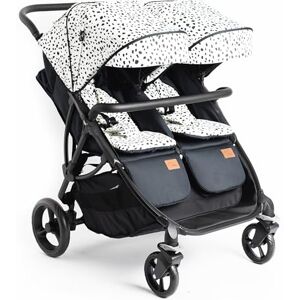 Roma Gemini 2 Twin Double Complete Stroller Including 2 x Hoods, Harness Pads, Padded Liners and Rain Cover. Compact Fold, 69 cm Wide, Supports Up to 22 kg Per Seat Side by Side Pram Dalmatian Roma Gemini 2 Twin Double Complete Stroller Including 2 x Hoods, Harness Pads, Padded Liners and Rain Cover. Compact Fold, 69 cm Wide, Supports Up to 22 kg Per Seat Side by Side Pram Dalmatian