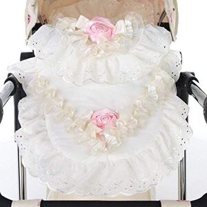 Roma Dolls Pram 2 Piece Bedding Set Baby Doll Accessories with Quilted Apron & Padded Pillow, Cream & Pink Rose Design, Doll Accessories for Reborns, Compatible with Most Dolls Prams Roma Dolls Pram 2 Piece Bedding Set Baby Doll Accessories with Quilted Apron & Padded Pillow, Cream & Pink Rose Design, Doll Accessories for Reborns, Compatible with Most Dolls Prams