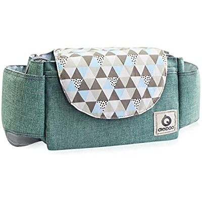 SONARIN Pram Buggy Bag Organiser & Stroller Organiser,Large Stroller Storage with Deep Cup Holder,Thickened Strap Used as Carry-On Handbag,Universal Fit All Buggy Models(Green) SONARIN Pram Buggy Bag Organiser & Stroller Organiser,Large Stroller Storage with Deep Cup Holder,Thickened Strap Used as Carry-On Handbag,Universal Fit All Buggy Models(Green)