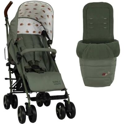 Cosatto Supa 3 Pushchair with Footmuff – Lightweight Stroller from Birth to 25Kg Easy, Compact, Umbrella Fold, Large Shopping Basket, Carry Handle Footmuff (Hoglet) Cosatto Supa 3 Pushchair with Footmuff – Lightweight Stroller from Birth to 25Kg Easy, Compact, Umbrella Fold, Large Shopping Basket, Carry Handle Footmuff (Hoglet)