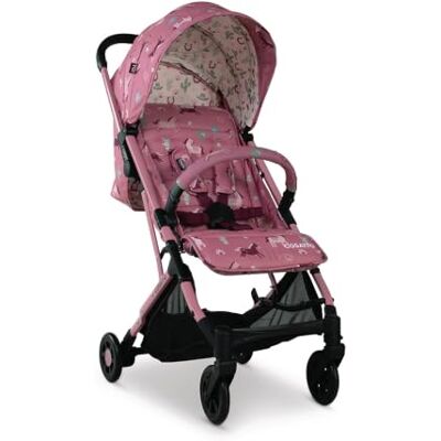 Cosatto Yo Travel Stroller Baby Pushchair Lightweight Compact Fold from Birth to 25kg Airline Compatible, One Hand Easy Fold, Large 8kg Shopping Basket, Raincover & Bumper Bar (Pony Party) Cosatto Yo Travel Stroller Baby Pushchair Lightweight Compact Fold from Birth to 25kg Airline Compatible, One Hand Easy Fold, Large 8kg Shopping Basket, Raincover & Bumper Bar (Pony Party)