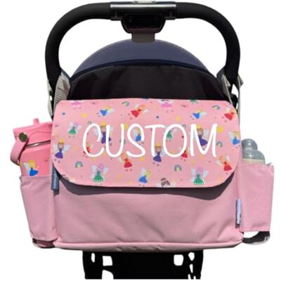 tiddlers & nippers Tiddler Universal Pram Pushchair Organiser Bag Large Capacity Stroller & Buggy Bag with 2 Cup Holders & 2 Compartments (Personalised Fabulous Fairies) tiddlers & nippers Tiddler Universal Pram Pushchair Organiser Bag Large Capacity Stroller & Buggy Bag with 2 Cup Holders & 2 Compartments (Personalised Fabulous Fairies)