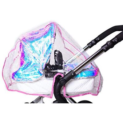 Roma Clear PVC Rain Cover for Dolls Pram Fits Carry Cot & Seat Unit, Compatible with Stephanie, Polly & Darcie Models, Dolls Pram Raincover Accessory, Twin Pram Requires 2 Covers Roma Clear PVC Rain Cover for Dolls Pram Fits Carry Cot & Seat Unit, Compatible with Stephanie, Polly & Darcie Models, Dolls Pram Raincover Accessory, Twin Pram Requires 2 Covers