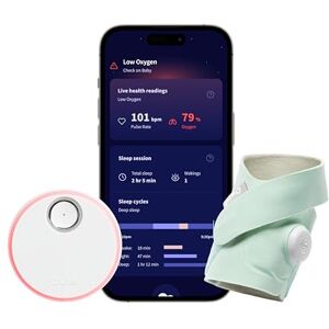 Owlet Dream Sock® Smart Baby Monitor Track Live Pulse (Heart) Rate, Oxygen in Infants Mint Owlet Dream Sock® Smart Baby Monitor Track Live Pulse (Heart) Rate, Oxygen in Infants Mint