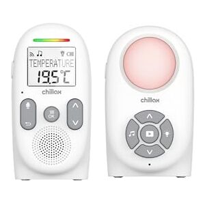 CHILLAX CB260 Audio Baby Monitor DECT LCD Screen VOX and Eco Modes Temperature Sensor with Alert Sound Indicators 340m Range Night Light & 5 Lullabies 13hour Autonomy Walkie-Talkie CHILLAX CB260 Audio Baby Monitor DECT LCD Screen VOX and Eco Modes Temperature Sensor with Alert Sound Indicators 340m Range Night Light & 5 Lullabies 13hour Autonomy Walkie-Talkie