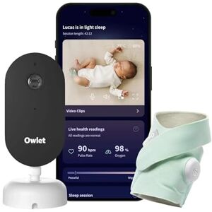 Owlet Dream Duo (3rd Gen) – Medically-Certified Smart Baby Monitor with Sock & HD Video Cam, Tracks Pulse Rate, Oxygen & Sleep, 2K HD Video, Cry & Motion Alerts, Temp Monitoring Mint Owlet Dream Duo (3rd Gen) – Medically-Certified Smart Baby Monitor with Sock & HD Video Cam, Tracks Pulse Rate, Oxygen & Sleep, 2K HD Video, Cry & Motion Alerts, Temp Monitoring Mint