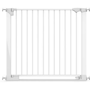 Safetots SafeStep Gate, White, 96cm 103cm, Extra Low Walkthough, 81cm Extra Wide Doorway, One Piece Extra Wide Gate for Stairs, Hallways and Doors, Baby and Toddler, Easy Installation Safetots SafeStep Gate, White, 96cm 103cm, Extra Low Walkthough, 81cm Extra Wide Doorway, One Piece Extra Wide Gate for Stairs, Hallways and Doors, Baby and Toddler, Easy Installation