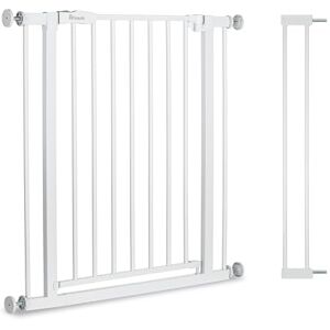 hauck Open N Stop 2 Set with 9cm Extension, White Pressure Fit Baby Gate 84-89 cm for Doors and Stairs, Closes Manually, Opens to Both Sides with One Hand, Metal, Mounting Accessories Included hauck Open N Stop 2 Set with 9cm Extension, White Pressure Fit Baby Gate 84-89 cm for Doors and Stairs, Closes Manually, Opens to Both Sides with One Hand, Metal, Mounting Accessories Included