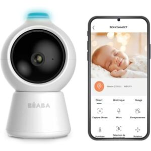Béaba , Baby Monitor Camera with Artificial Intelligence, 360° Full QHD 4MP Video, Roll-Over Detection, Night Vision, Mobile App, Talkie-Walkie, VOX, Night Light, Zen Smart AI Béaba , Baby Monitor Camera with Artificial Intelligence, 360° Full QHD 4MP Video, Roll-Over Detection, Night Vision, Mobile App, Talkie-Walkie, VOX, Night Light, Zen Smart AI