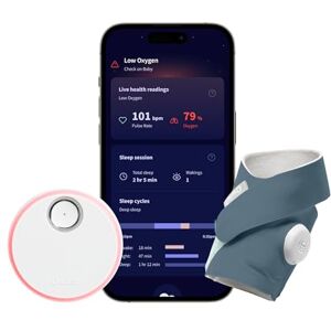 Owlet Dream Sock® Smart Baby Monitor Track Live Pulse (Heart) Rate, Oxygen in Infants Bedtime Blue Owlet Dream Sock® Smart Baby Monitor Track Live Pulse (Heart) Rate, Oxygen in Infants Bedtime Blue