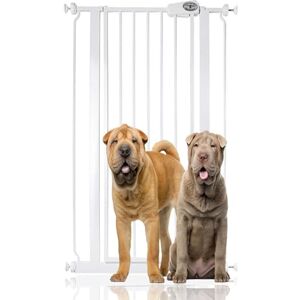 Bettacare Extra Tall Pressure Installed Premium Pet Gate, 68.5cm 75cm, White, Pressure Fit Stair Gate for Dog, Safety Barrier for Puppy, Easy Installation Bettacare Extra Tall Pressure Installed Premium Pet Gate, 68.5cm 75cm, White, Pressure Fit Stair Gate for Dog, Safety Barrier for Puppy, Easy Installation