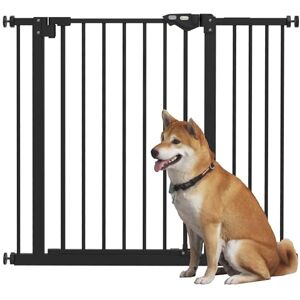 PawHut Dog Gate, Pressure Fit Stair Gate with Auto Closing Door, for Doorways, Hallways, 74-94cm Openings, Black PawHut Dog Gate, Pressure Fit Stair Gate with Auto Closing Door, for Doorways, Hallways, 74-94cm Openings, Black