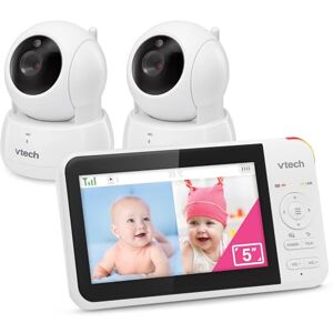 VTech VM924-2 Video Baby Monitor with 2 Cameras, Pan and Tilt, Baby Monitor with 5 inch LCD Screen, Up to 17 Hrs Battery Life, 1.33x Zoom, Night Vision, 300m Long Range, Soothing Sounds, 2-Way Talk VTech VM924-2 Video Baby Monitor with 2 Cameras, Pan and Tilt, Baby Monitor with 5 inch LCD Screen, Up to 17 Hrs Battery Life, 1.33x Zoom, Night Vision, 300m Long Range, Soothing Sounds, 2-Way Talk